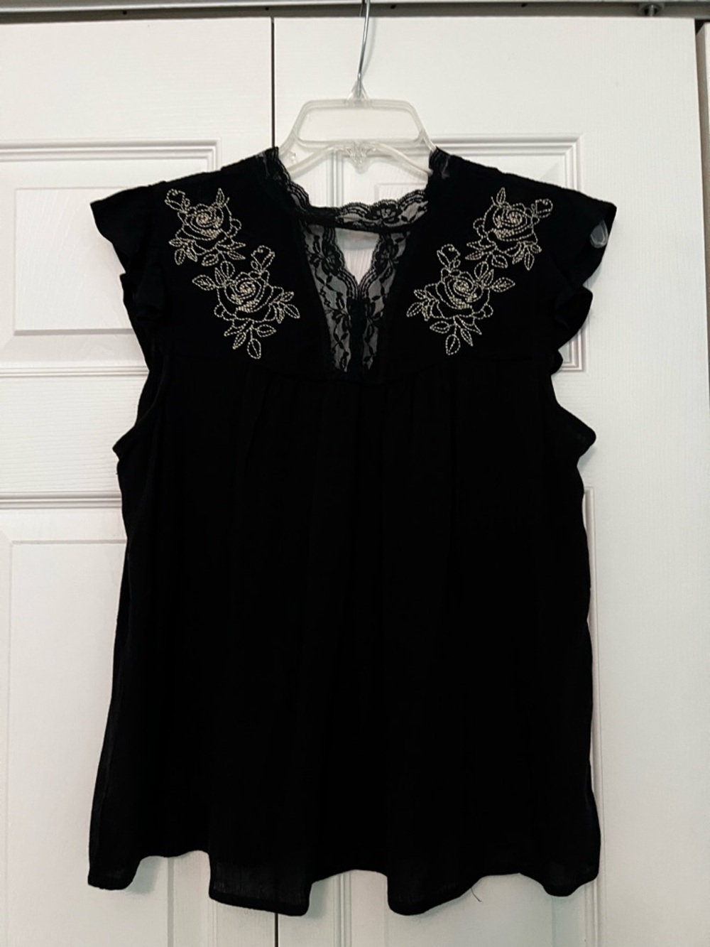 Maurices Black Sleeveless Top with Lace